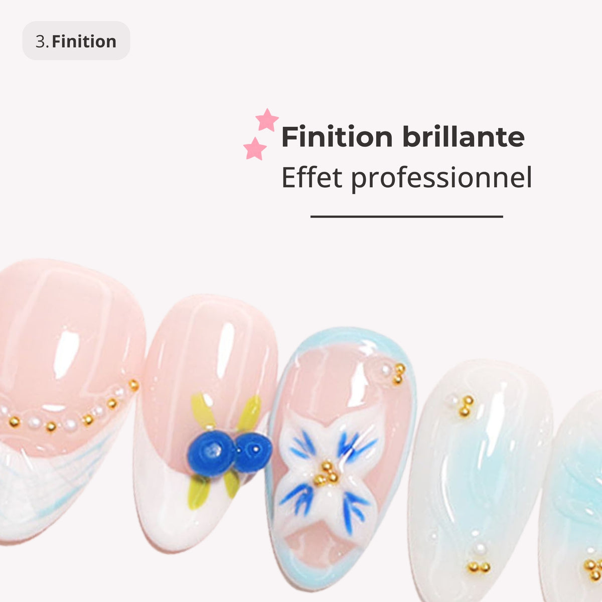 Faux-ongles réutilisables - effet salon