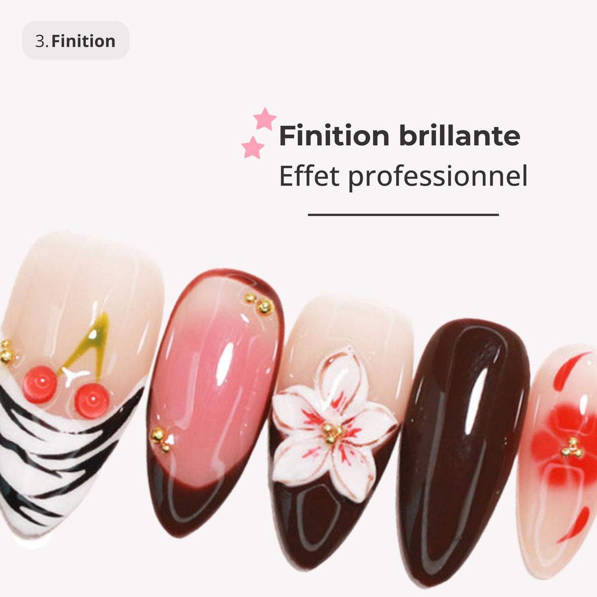 Faux-ongles réutilisables - effet salon