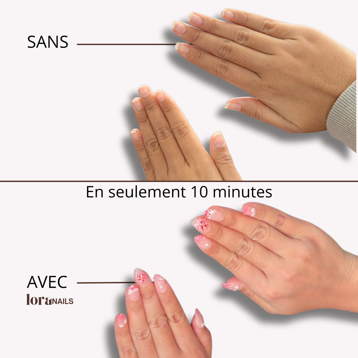 Faux-ongles réutilisables - effet salon